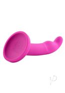Tana Silicone Curved Dildo With Suction Cup 8in - Pink
